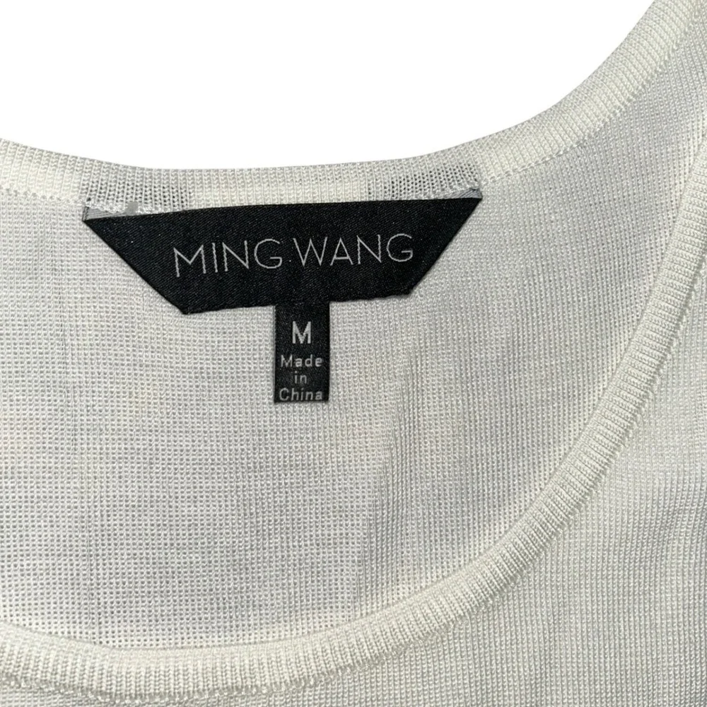 Ming Wang Womens Knit Tank Top Bundle Size M Black White Striped Solid Shells - Picture 5 of 8